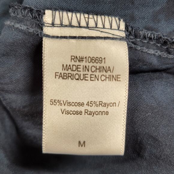 Young Fabulous & Broke Womens Susan Shirt Medium Blue T an Tie Dye Button Down - Picture 10 of 12